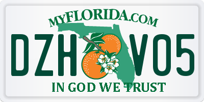 FL license plate DZHV05