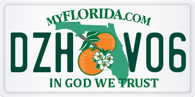 FL license plate DZHV06