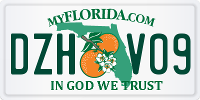 FL license plate DZHV09
