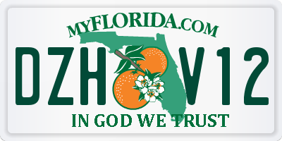FL license plate DZHV12
