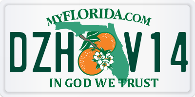 FL license plate DZHV14