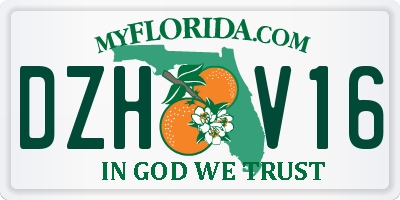 FL license plate DZHV16