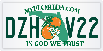 FL license plate DZHV22