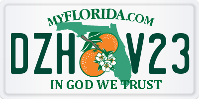 FL license plate DZHV23