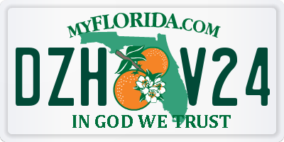 FL license plate DZHV24