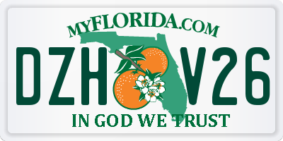 FL license plate DZHV26