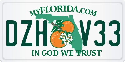 FL license plate DZHV33