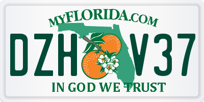 FL license plate DZHV37