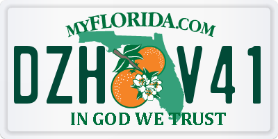 FL license plate DZHV41