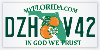 FL license plate DZHV42