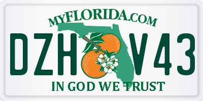 FL license plate DZHV43