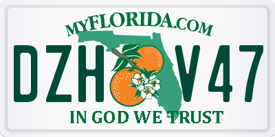 FL license plate DZHV47