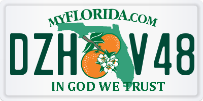 FL license plate DZHV48