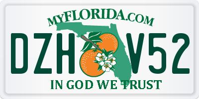 FL license plate DZHV52