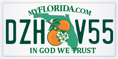 FL license plate DZHV55