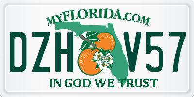 FL license plate DZHV57
