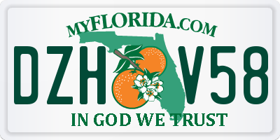 FL license plate DZHV58