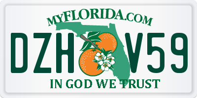 FL license plate DZHV59