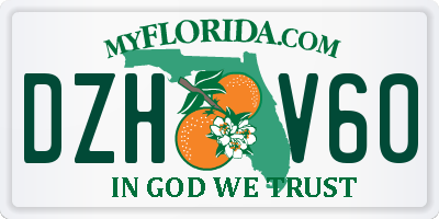 FL license plate DZHV60
