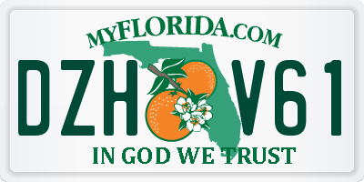 FL license plate DZHV61