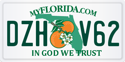 FL license plate DZHV62