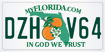 FL license plate DZHV64