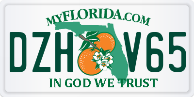 FL license plate DZHV65