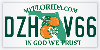 FL license plate DZHV66