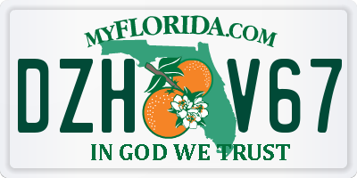 FL license plate DZHV67