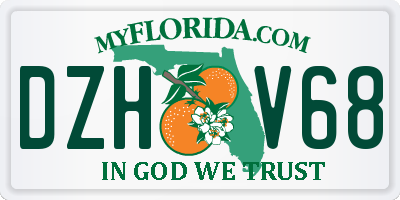 FL license plate DZHV68
