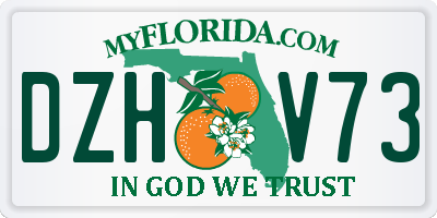FL license plate DZHV73