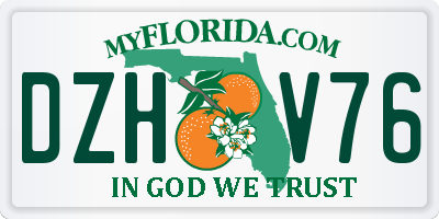 FL license plate DZHV76