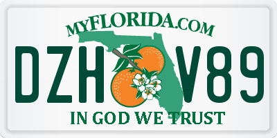 FL license plate DZHV89