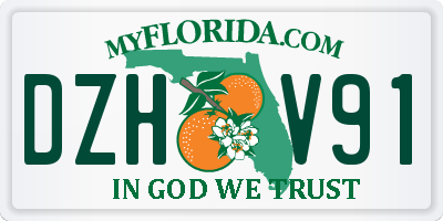 FL license plate DZHV91