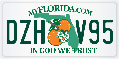 FL license plate DZHV95