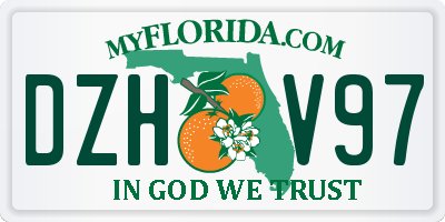 FL license plate DZHV97