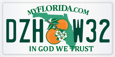 FL license plate DZHW32