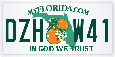 FL license plate DZHW41