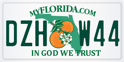 FL license plate DZHW44