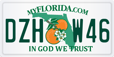 FL license plate DZHW46