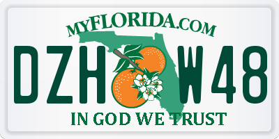 FL license plate DZHW48
