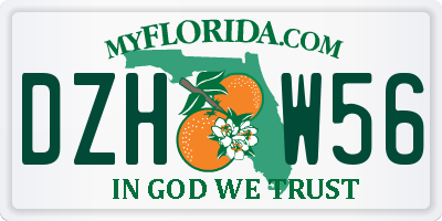 FL license plate DZHW56