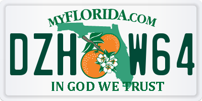 FL license plate DZHW64