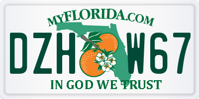 FL license plate DZHW67