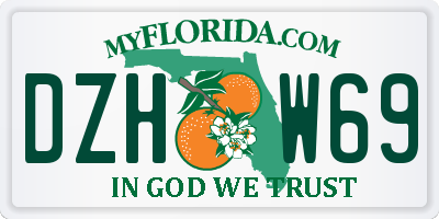 FL license plate DZHW69