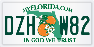 FL license plate DZHW82
