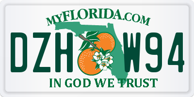 FL license plate DZHW94