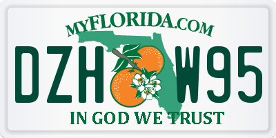 FL license plate DZHW95