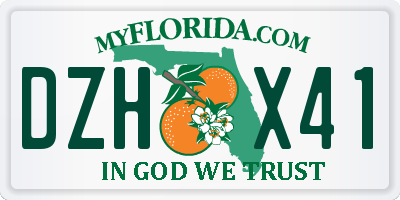 FL license plate DZHX41