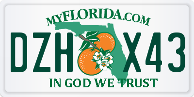 FL license plate DZHX43